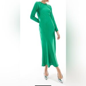 ASOS Green Long Sleeve Dress